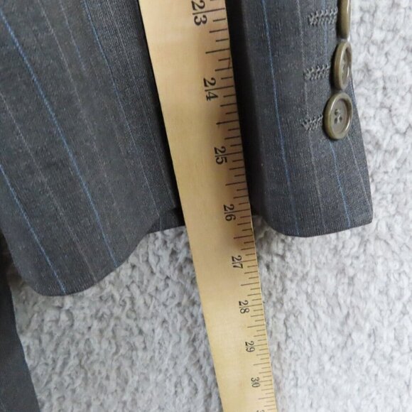 Coppley Ermenegildo Zegna Cloth Custom Blazer Jacket Sports Coat 46L Gray Stripe - Picture 12 of 14